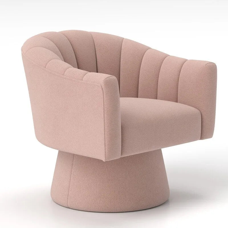 SEYNAR Sedia a botte girevole rotonda imbottita in velluto moderno Glam per soggiorno, set da 2