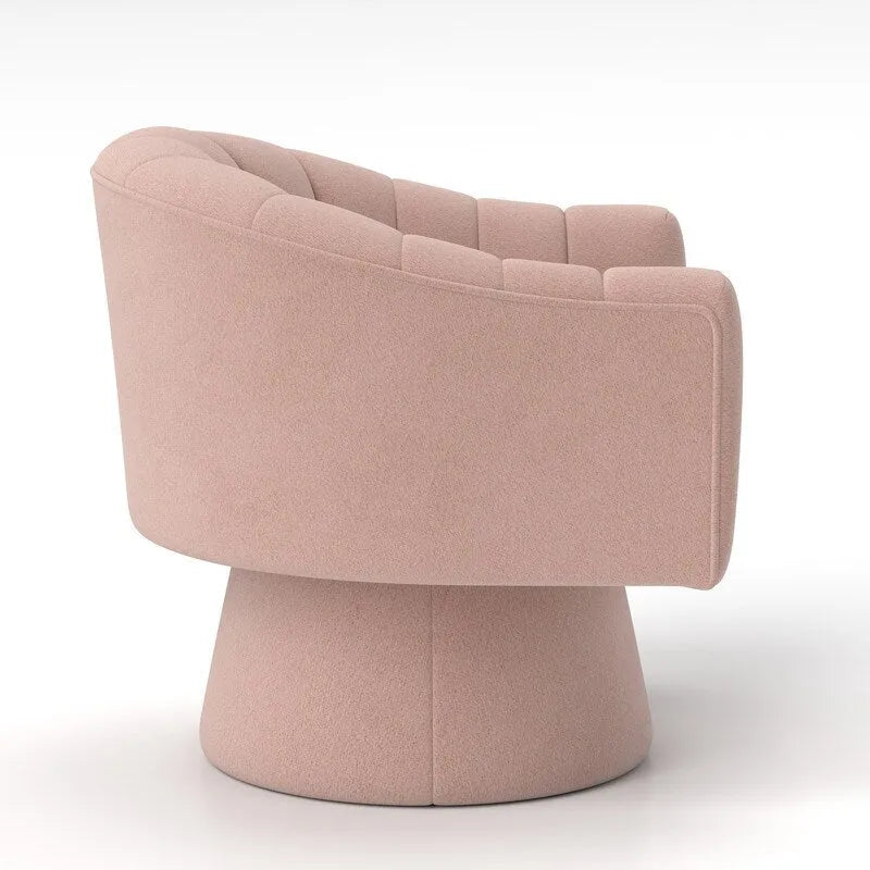 SEYNAR Sedia a botte girevole rotonda imbottita in velluto moderno Glam per soggiorno, set da 2