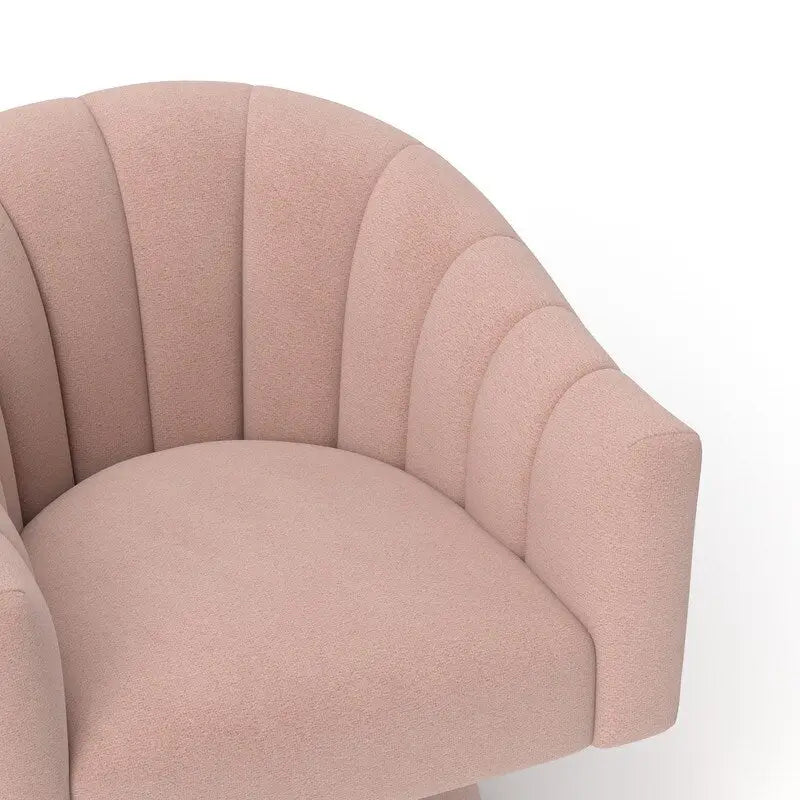 SEYNAR Sedia a botte girevole rotonda imbottita in velluto moderno Glam per soggiorno, set da 2