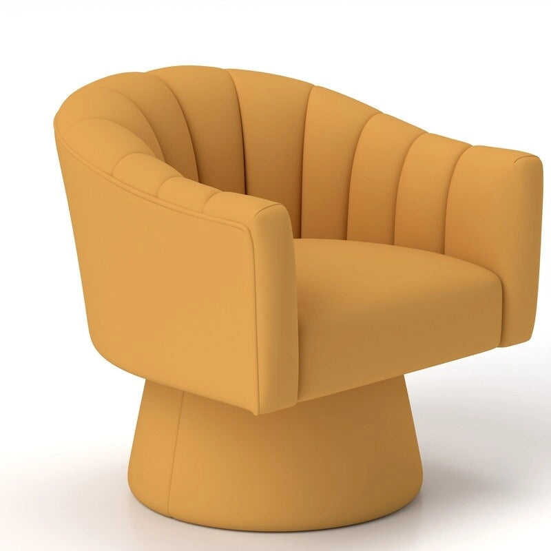 SEYNAR Sedia a botte girevole rotonda imbottita in velluto moderno Glam per soggiorno, set da 2