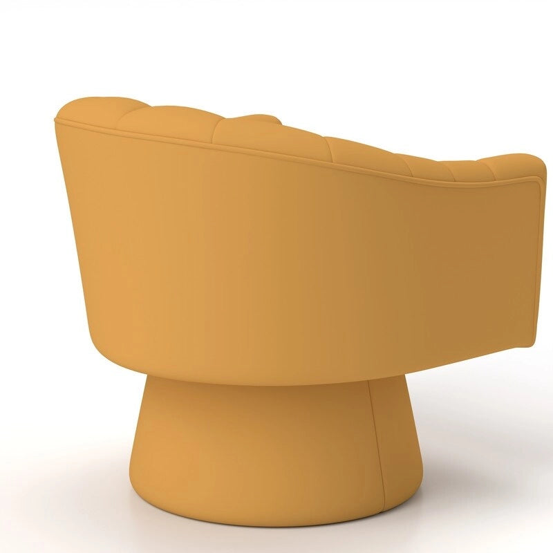 SEYNAR Sedia a botte girevole rotonda imbottita in velluto moderno Glam per soggiorno, set da 2