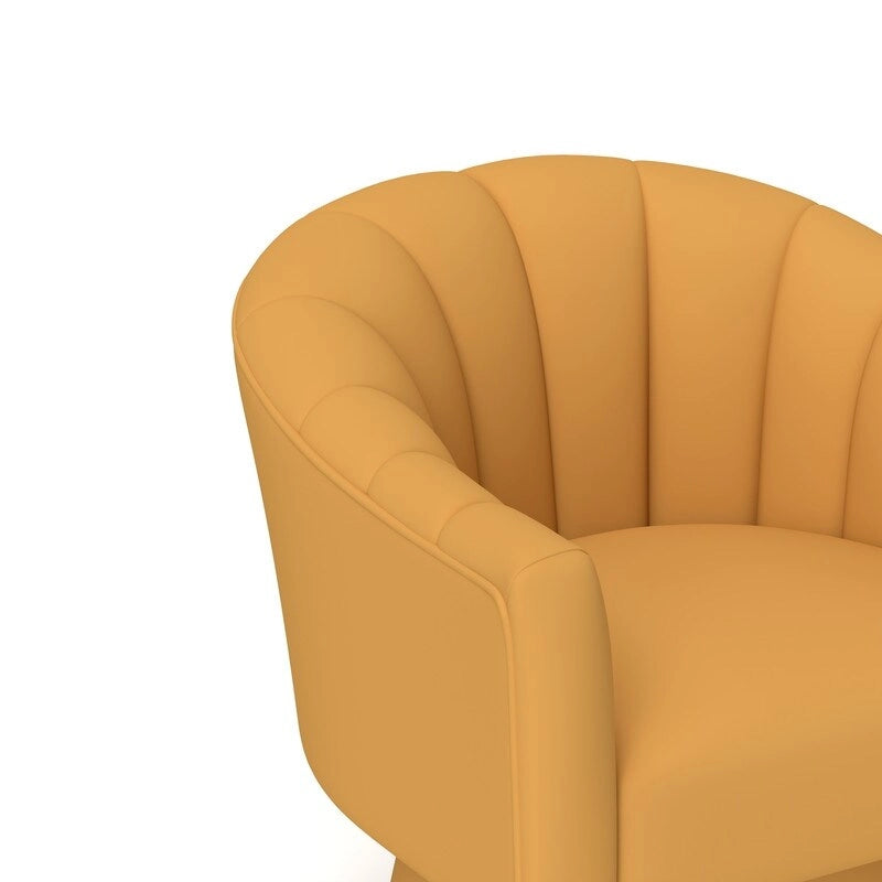 SEYNAR Sedia a botte girevole rotonda imbottita in velluto moderno Glam per soggiorno, set da 2