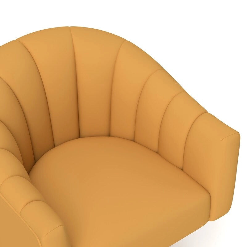 SEYNAR Sedia a botte girevole rotonda imbottita in velluto moderno Glam per soggiorno, set da 2