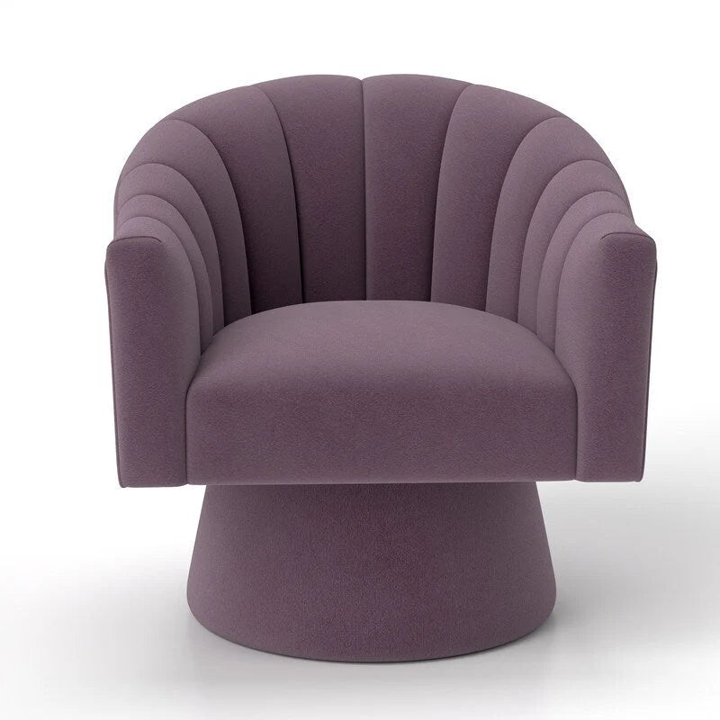 SEYNAR Sedia a botte girevole rotonda imbottita in velluto moderno Glam per soggiorno, set da 2