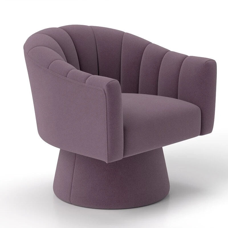 SEYNAR Sedia a botte girevole rotonda imbottita in velluto moderno Glam per soggiorno, set da 2