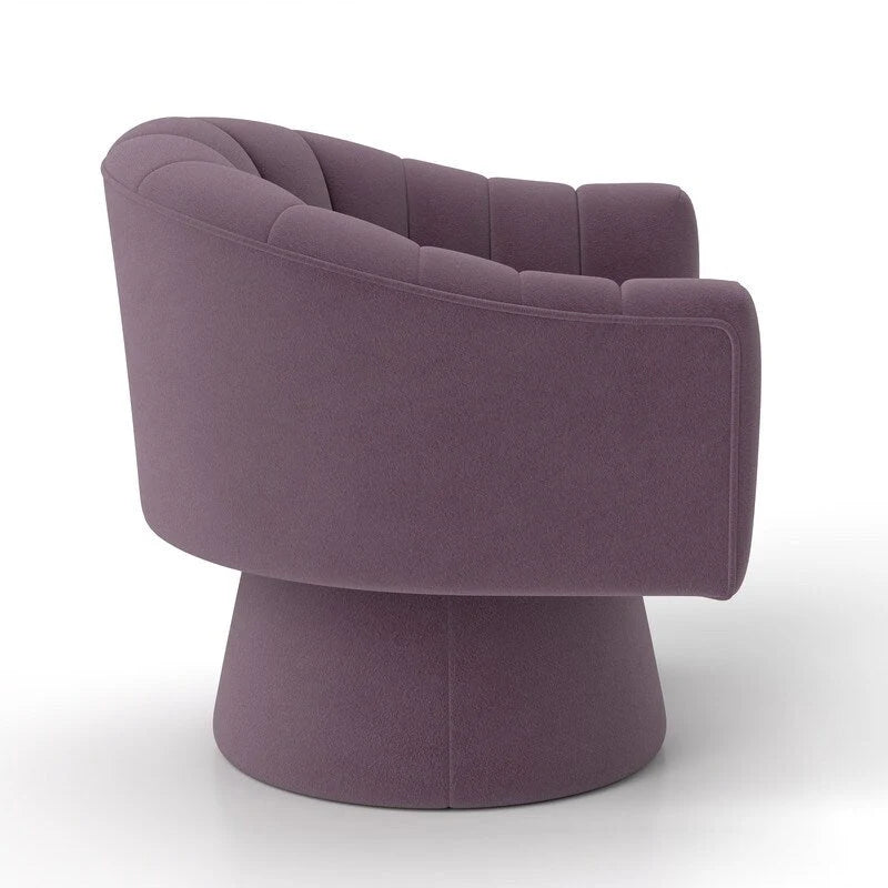 SEYNAR Sedia a botte girevole rotonda imbottita in velluto moderno Glam per soggiorno, set da 2