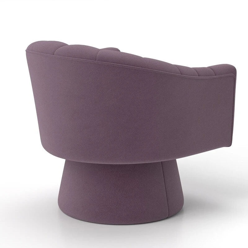 SEYNAR Sedia a botte girevole rotonda imbottita in velluto moderno Glam per soggiorno, set da 2