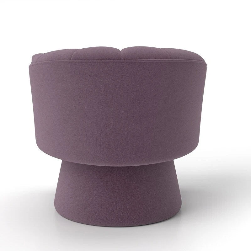 SEYNAR Sedia a botte girevole rotonda imbottita in velluto moderno Glam per soggiorno, set da 2