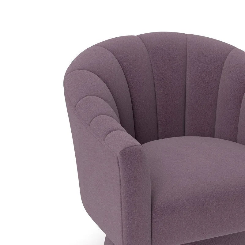 SEYNAR Sedia a botte girevole rotonda imbottita in velluto moderno Glam per soggiorno, set da 2