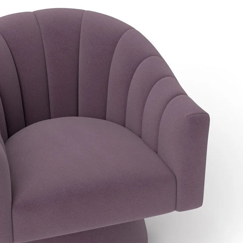SEYNAR Sedia a botte girevole rotonda imbottita in velluto moderno Glam per soggiorno, set da 2