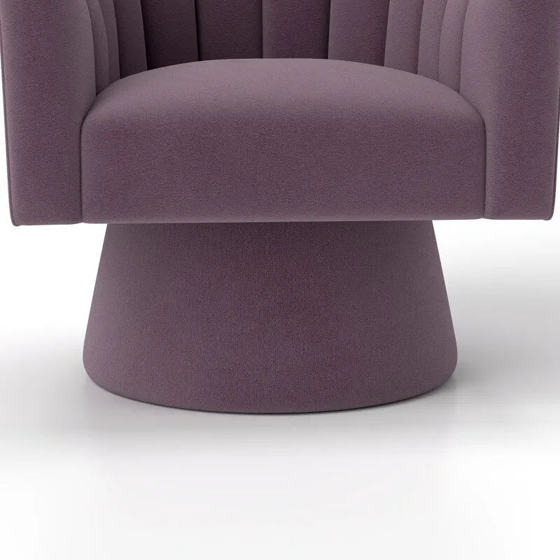 SEYNAR Sedia a botte girevole rotonda imbottita in velluto moderno Glam per soggiorno, set da 2