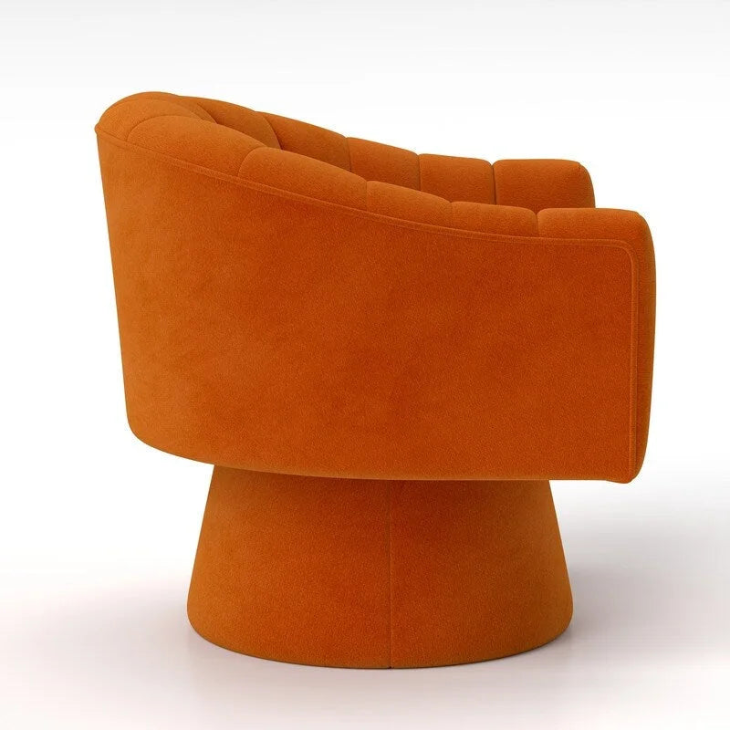 SEYNAR Sedia a botte girevole rotonda imbottita in velluto moderno Glam per soggiorno, set da 2