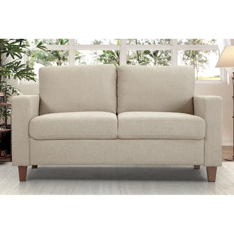 US Pride Furniture Miles Divanetto Moderno di Metà Secolo con 2 Posti a Sedere e Cuscini Posteriori Reversibili Grandi