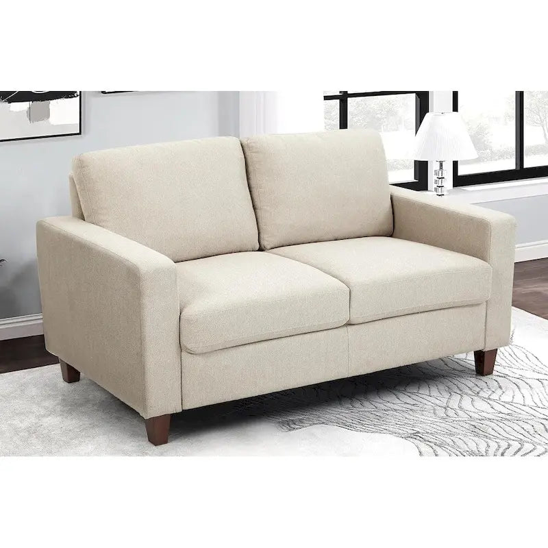 US Pride Furniture Miles Divanetto Moderno di Metà Secolo con 2 Posti a Sedere e Cuscini Posteriori Reversibili Grandi