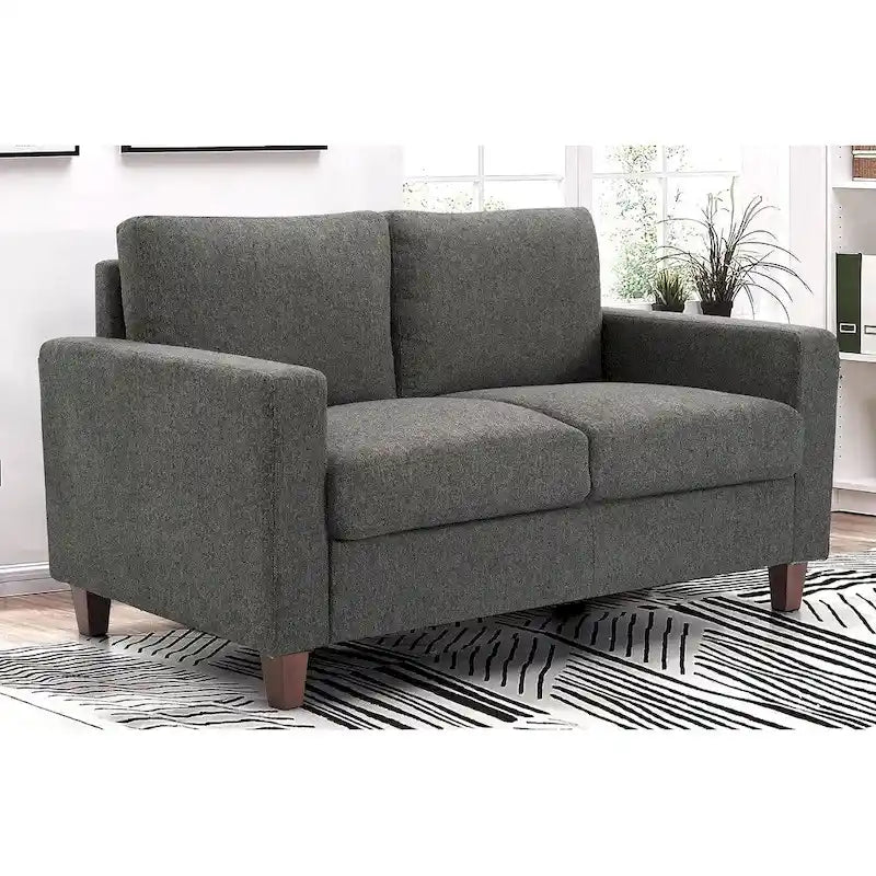 US Pride Furniture Miles Divanetto Moderno di Metà Secolo con 2 Posti a Sedere e Cuscini Posteriori Reversibili Grandi