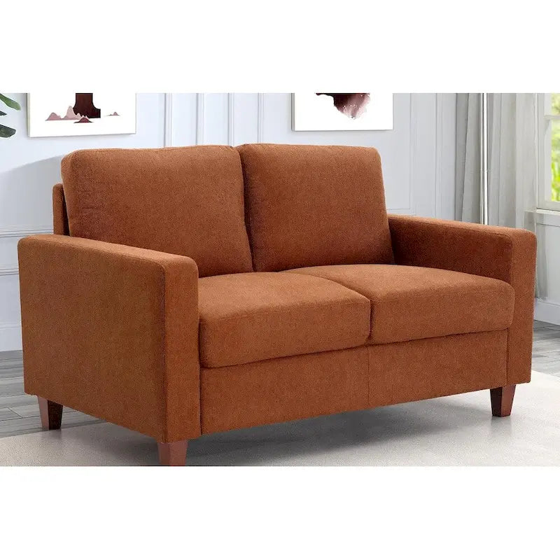 US Pride Furniture Miles Divanetto Moderno di Metà Secolo con 2 Posti a Sedere e Cuscini Posteriori Reversibili Grandi