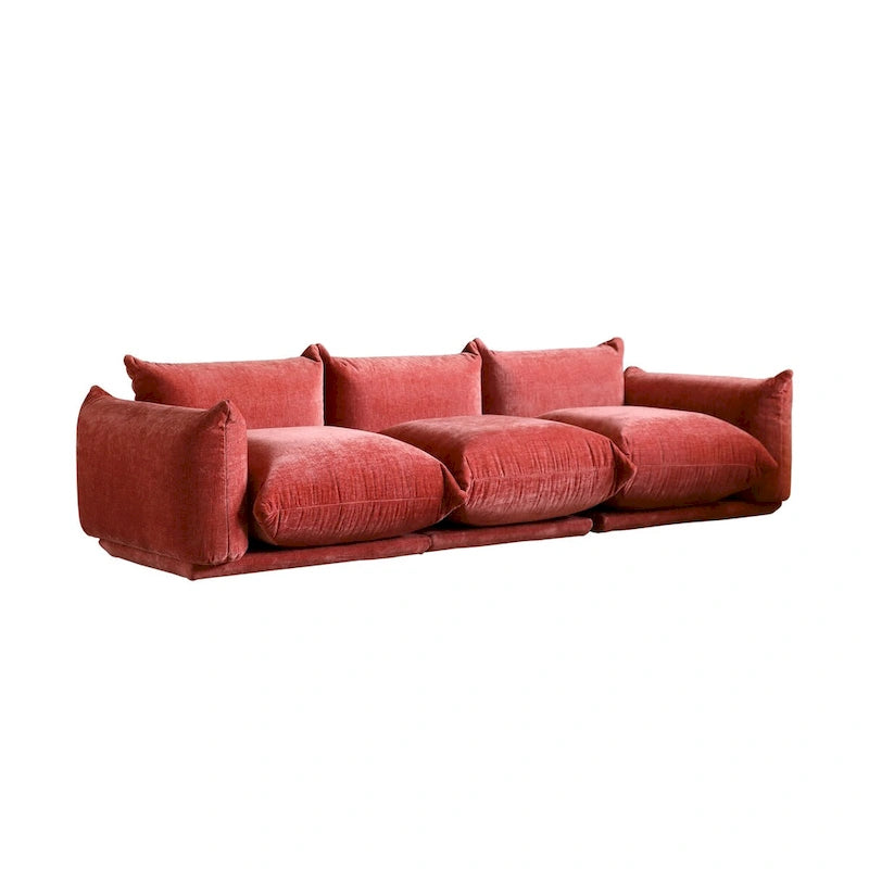 Modern Chenille Upholstery 3 Pieces Sofa Sets for Living Room Include Armchair, Loveseat and Three Seaters Couch
