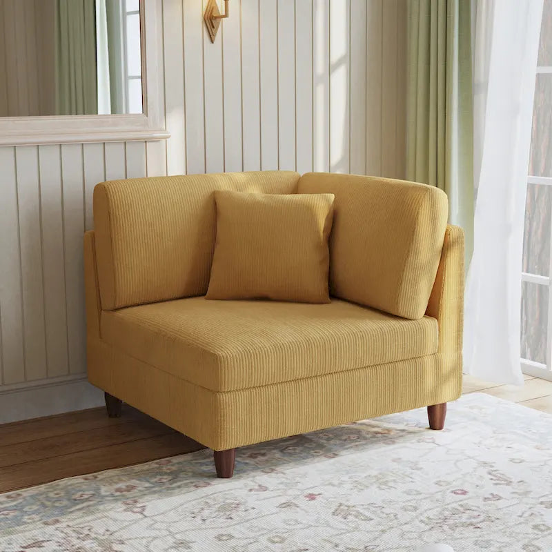 Divano sezionale modulare con contenitore oversize