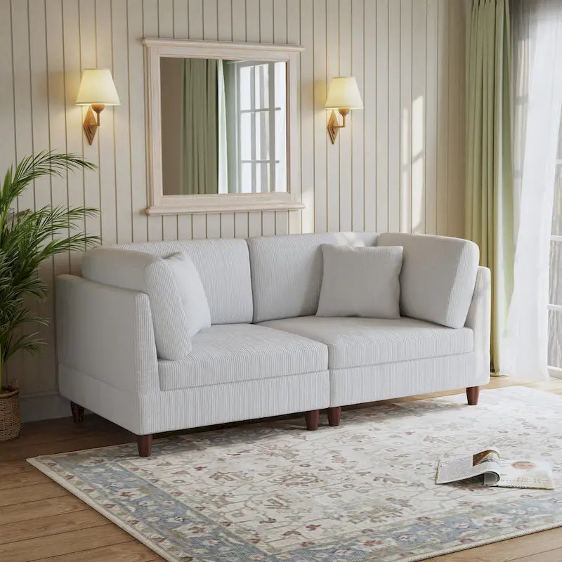 Divano sezionale modulare con contenitore oversize