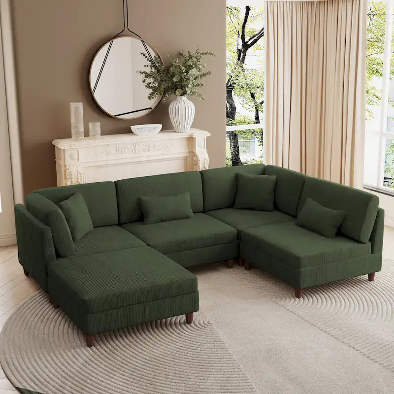 Divano sezionale modulare con contenitore oversize
