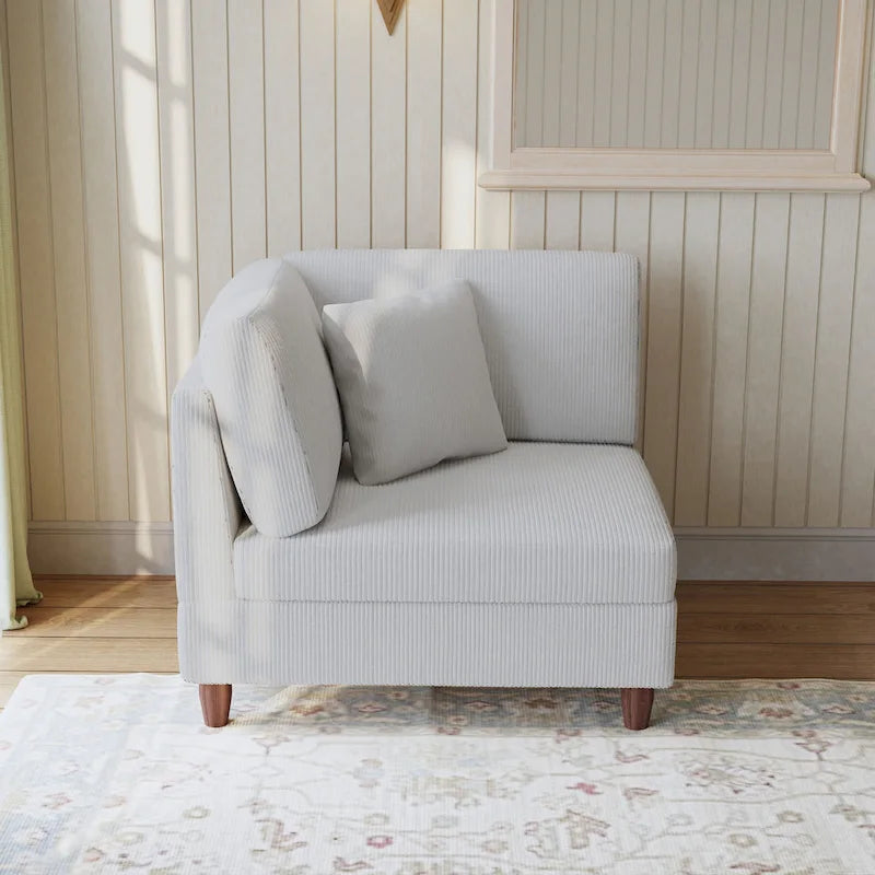 Divano sezionale modulare con contenitore oversize