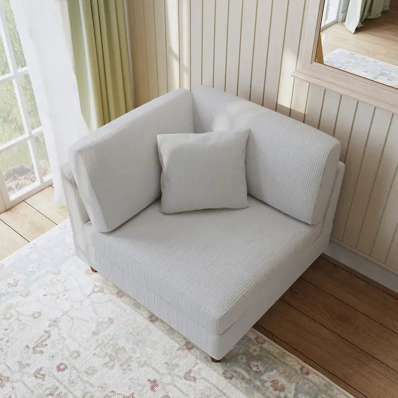 Divano sezionale modulare con contenitore oversize