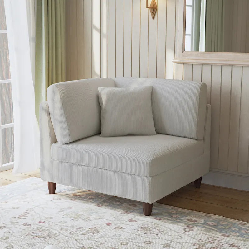 Divano sezionale modulare con contenitore oversize