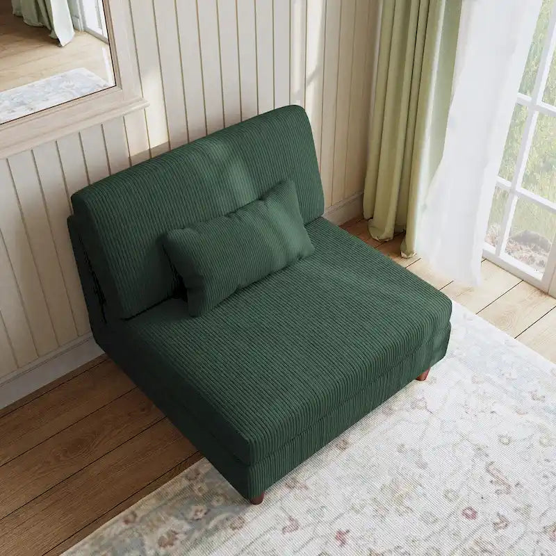 Divano sezionale modulare con contenitore oversize
