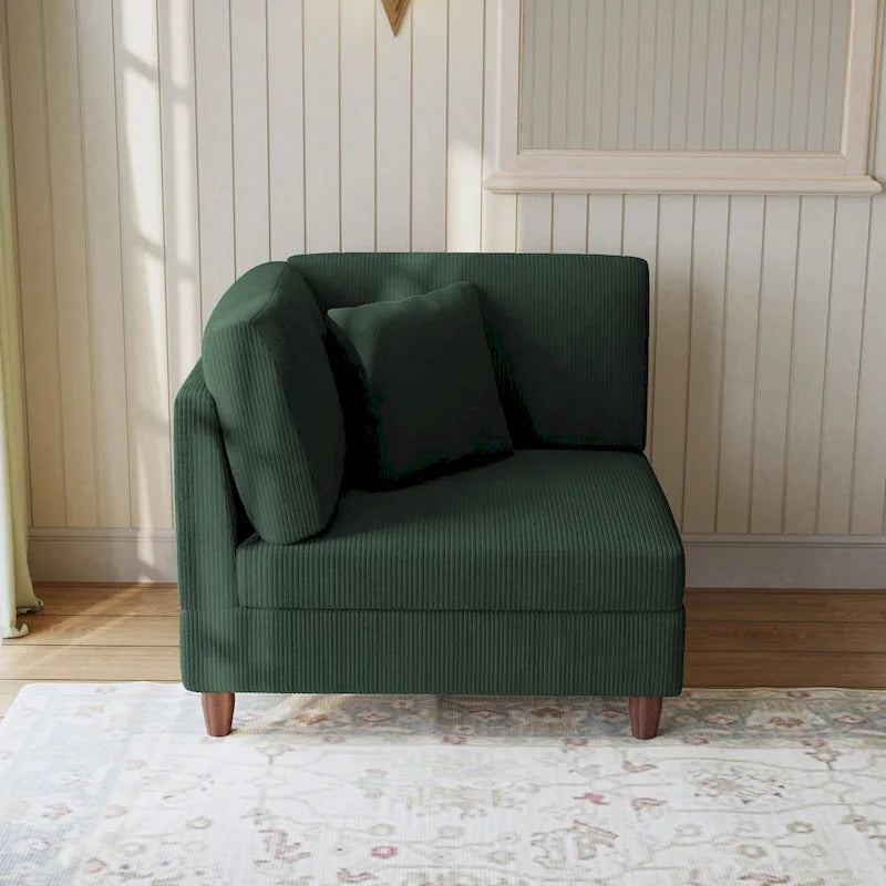 Divano sezionale modulare con contenitore oversize