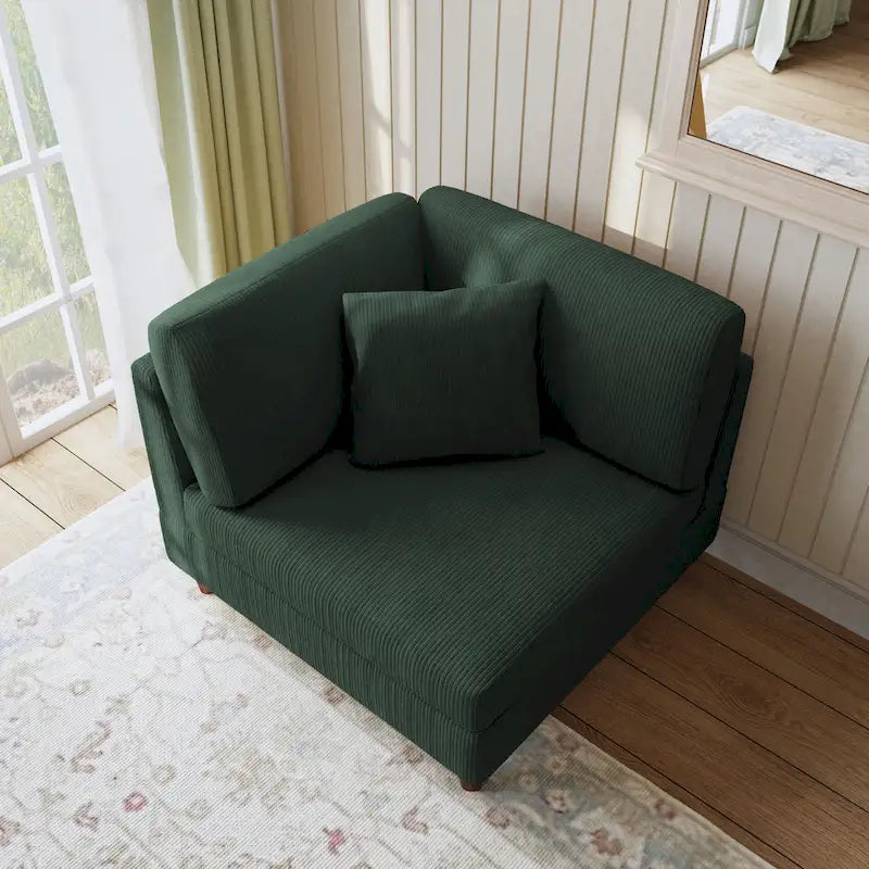 Divano sezionale modulare con contenitore oversize
