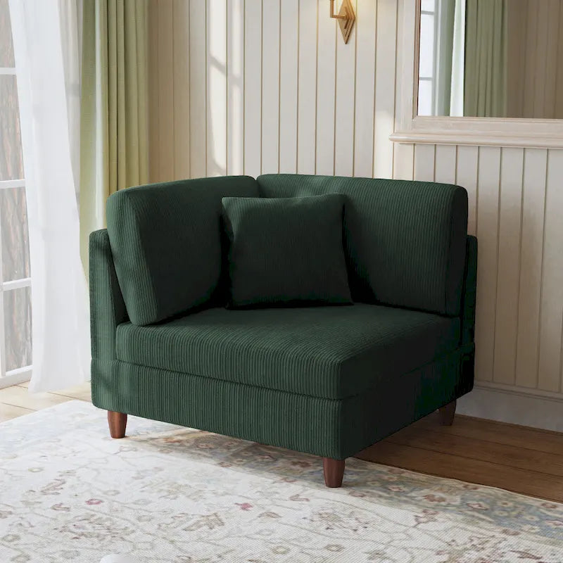 Divano sezionale modulare con contenitore oversize