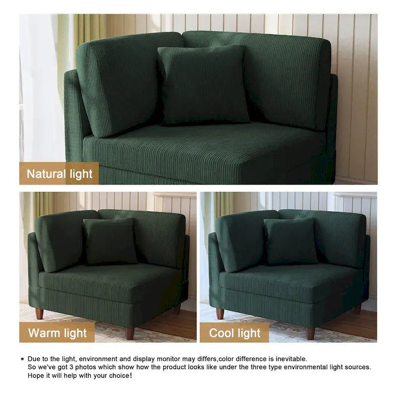 Divano sezionale modulare con contenitore oversize