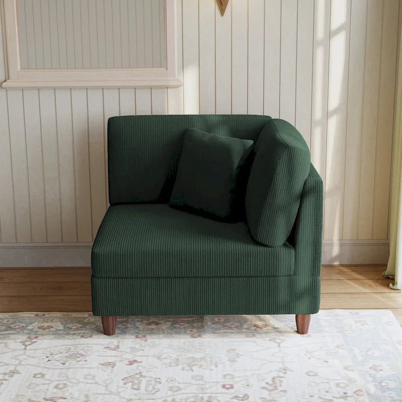 Divano sezionale modulare con contenitore oversize