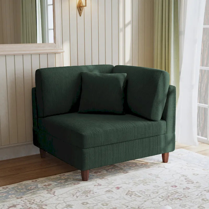 Divano sezionale modulare con contenitore oversize