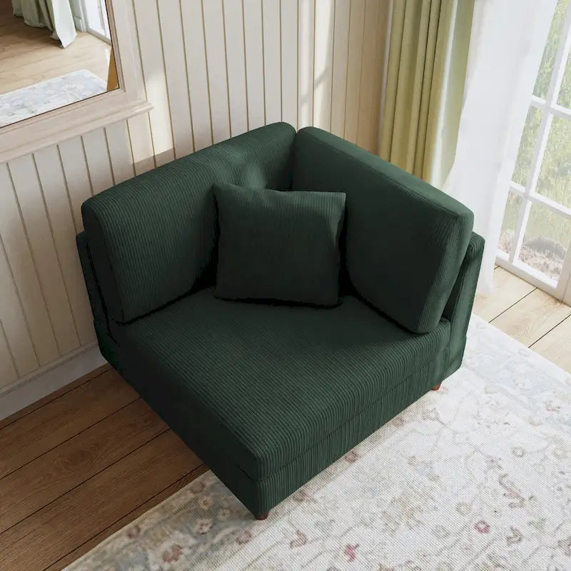 Divano sezionale modulare con contenitore oversize