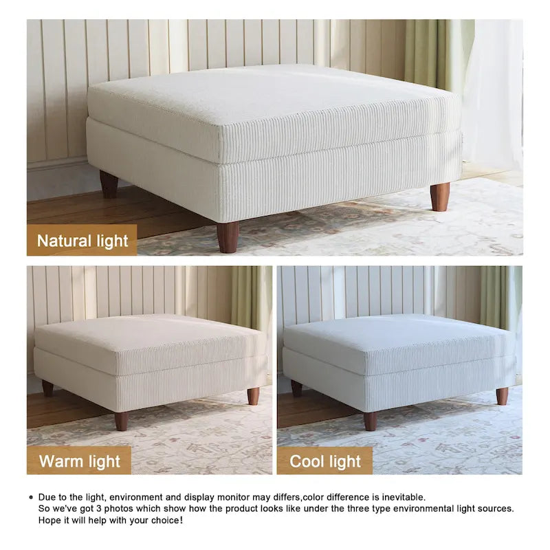 Divano sezionale modulare con contenitore oversize