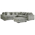 Signature Design by Ashley Lindyn Fog Divano sezionale a 5 pezzi con pouf - 133 L x 133 P x 38 A