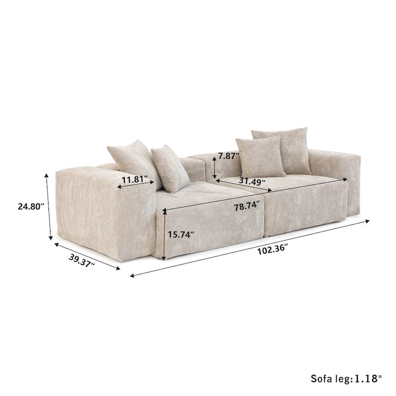 Set di mobili da salotto moderno 3 pezzi