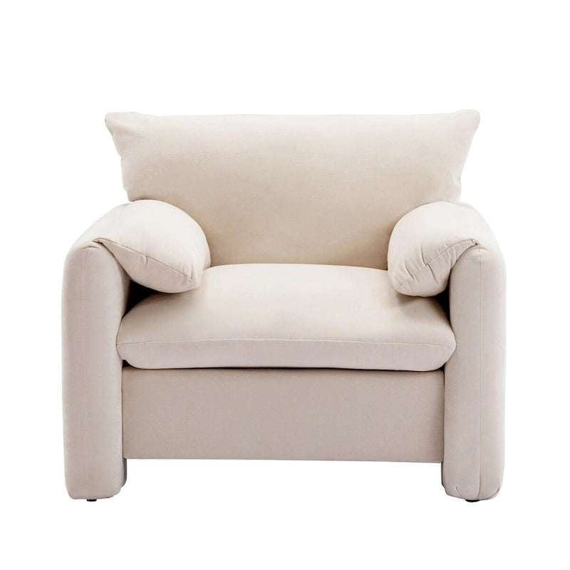 Chenille Oversized Armchair Accent Chair Single Sofa