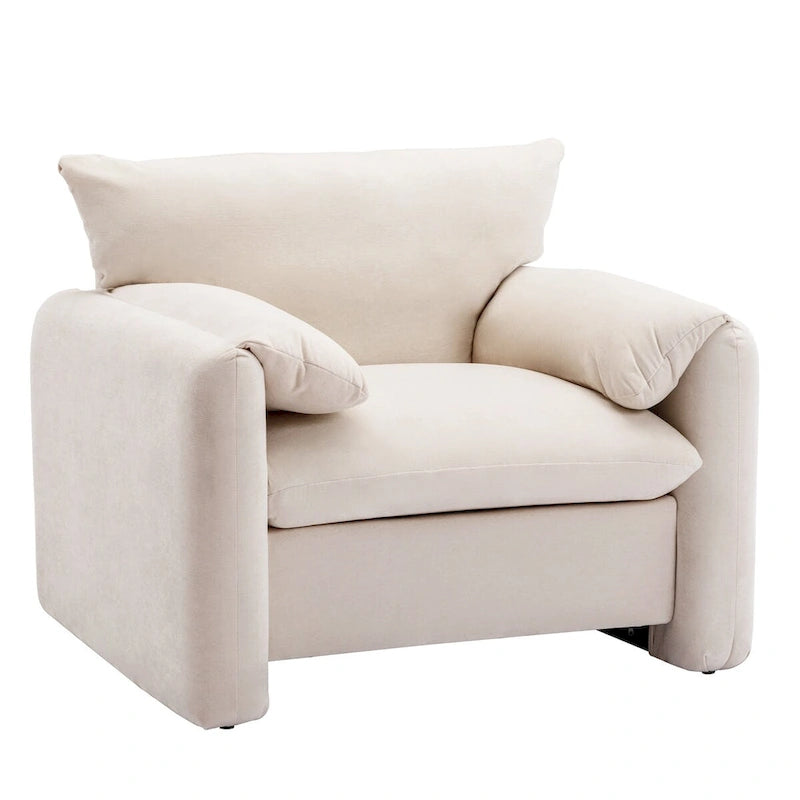 Chenille Oversized Armchair Accent Chair Single Sofa
