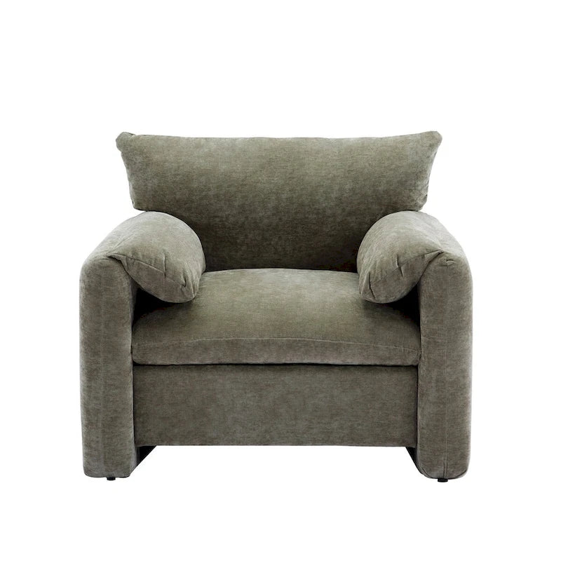 Chenille Oversized Armchair Accent Chair Single Sofa