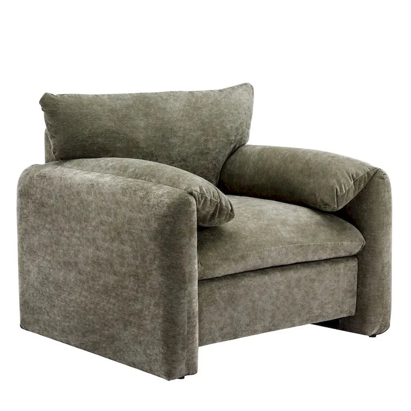 Chenille Oversized Armchair Accent Chair Single Sofa