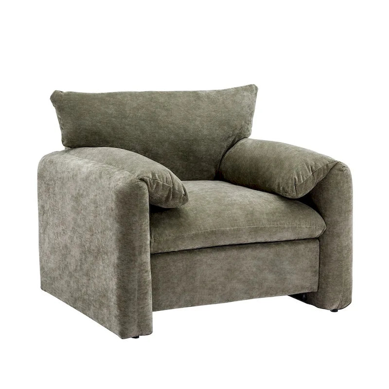 Chenille Oversized Armchair Accent Chair Single Sofa
