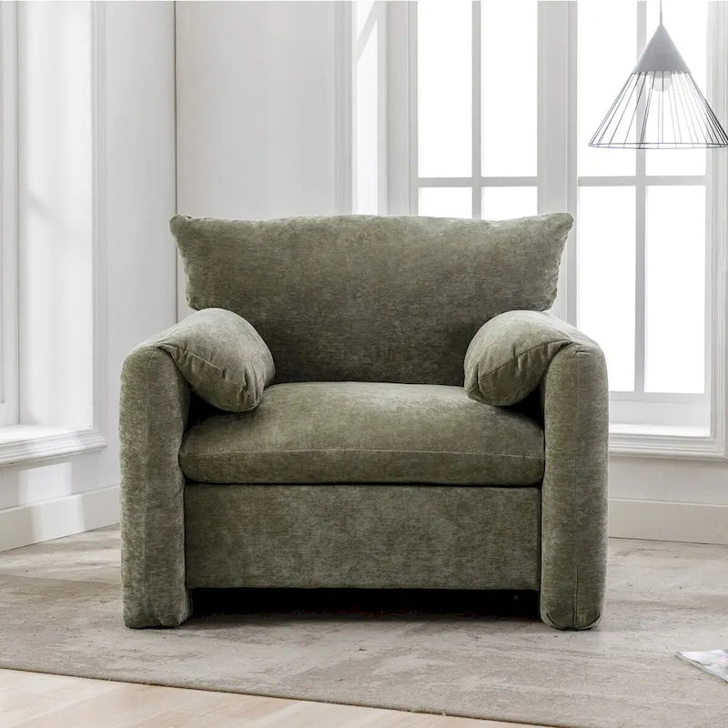 Chenille Oversized Armchair Accent Chair Single Sofa