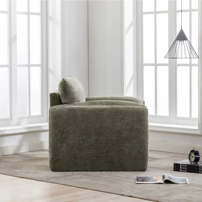 Chenille Oversized Armchair Accent Chair Single Sofa