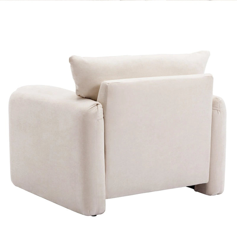 Chenille Oversized Armchair Accent Chair Single Sofa