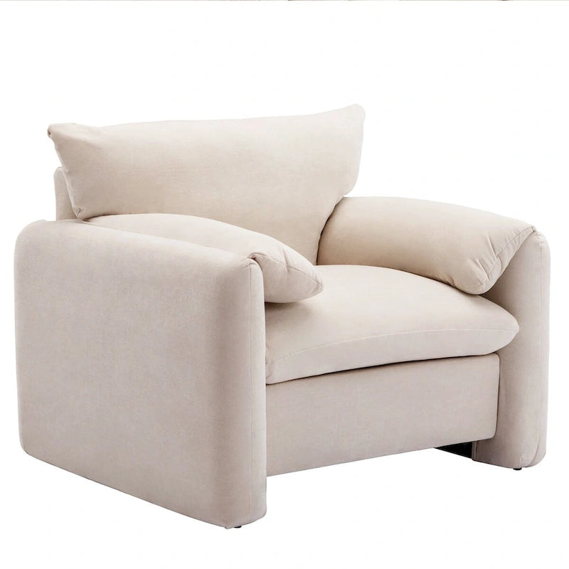 Chenille Oversized Armchair Accent Chair Single Sofa