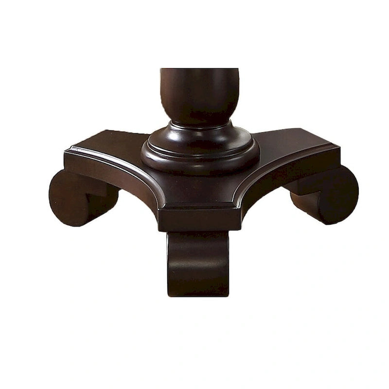 Tavolino rotondo con piedistallo in legno