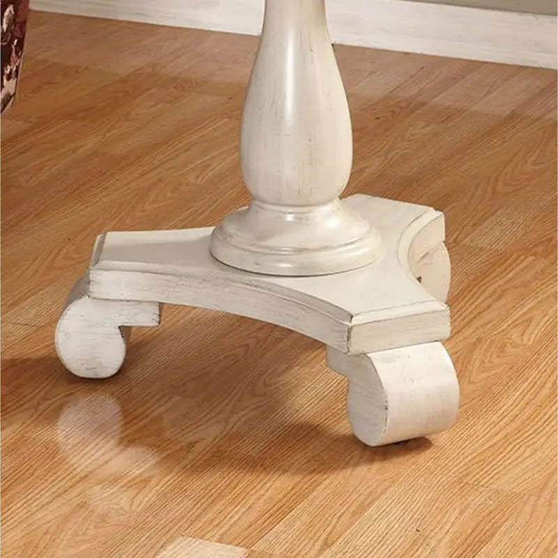 Tavolino rotondo con piedistallo in legno
