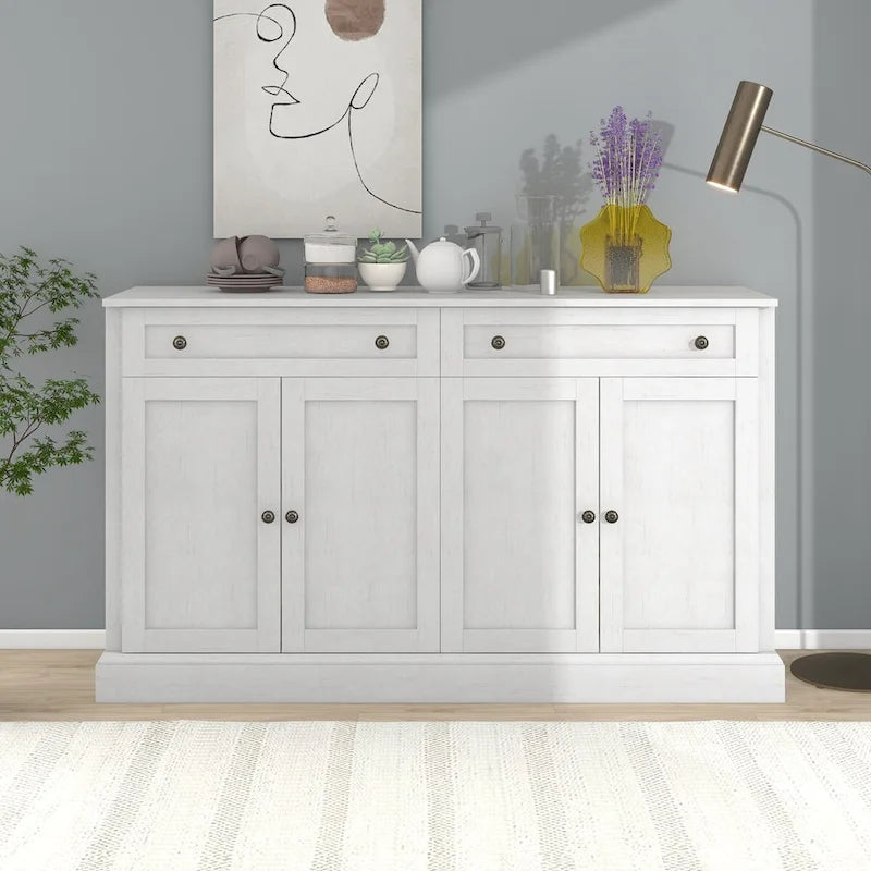 Credenza da Cucina con 2 Cassetti e 4 Ante